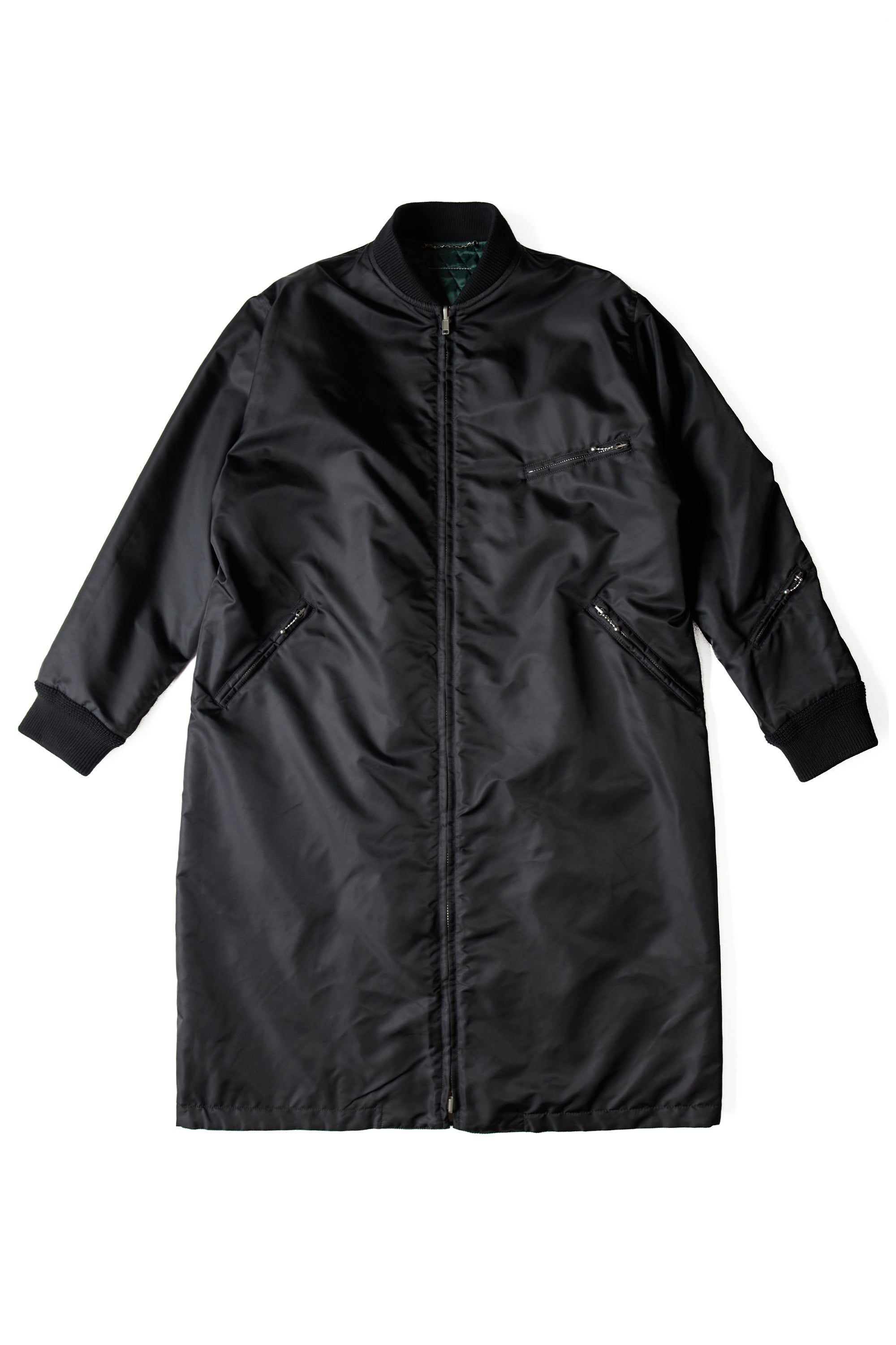 MM6 Maison Margiela Long Nylon Reversible Bomber Coat Black – ESSXNYC