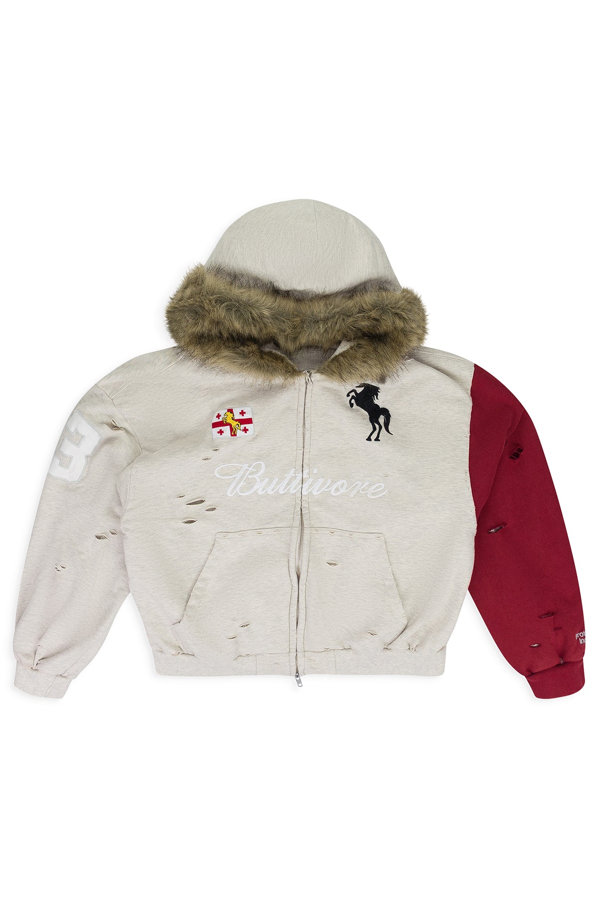 Protocol Index Buttivore Fur Lining Zip Hoodie Beige – ESSXNYC