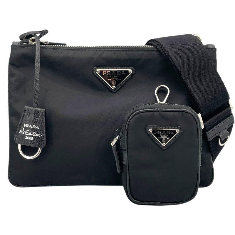 プラダ PRADA Re-Edition ショルダーバッグ ブラック ナイロン メンズ