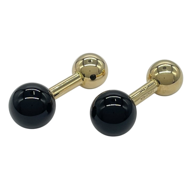 ティファニー TIFFANY＆CO カフス イエローゴールド 585 オニキス