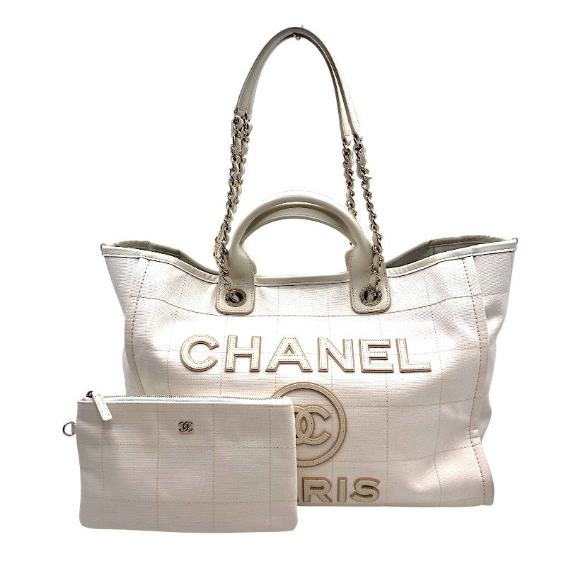 シャネル CHANEL ドーヴィル ラージ A66941 ゴールド金具 キャンバス