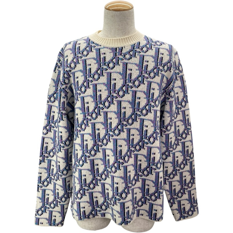 クリスチャン・ディオール Christian Dior オブリーク総柄長袖ニット