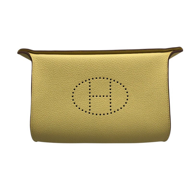 エルメス HERMES ヴィドポッシュ W刻印 ジョーヌプッサン×SV金具 トゴ