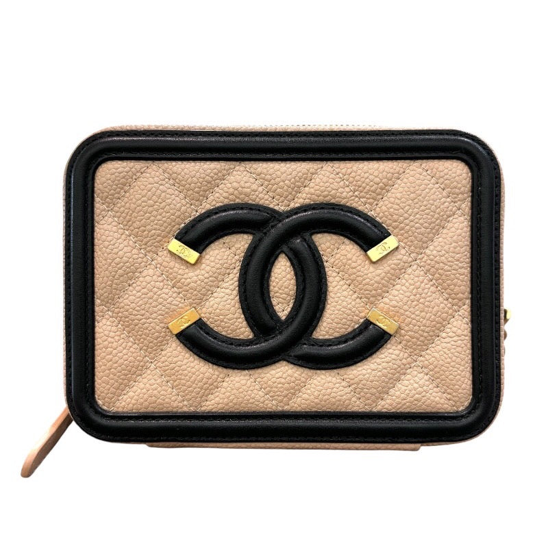 シャネル CHANEL CCフィリグリーミニバニティ A93342 27番台 ベージュ