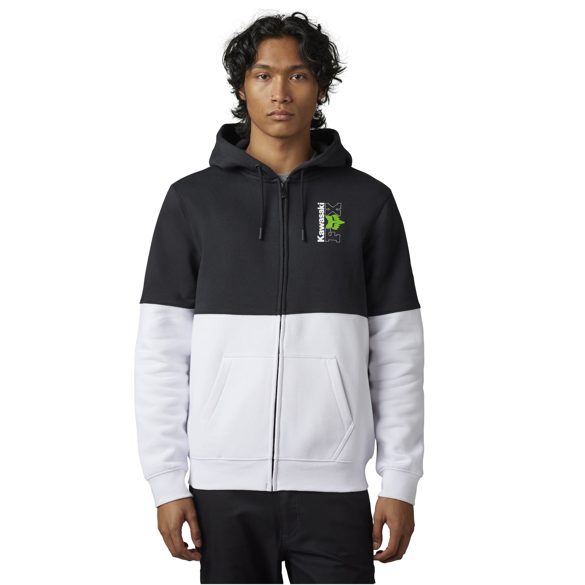 Fox Racing Kawasaki Zip Hoodie Black/White