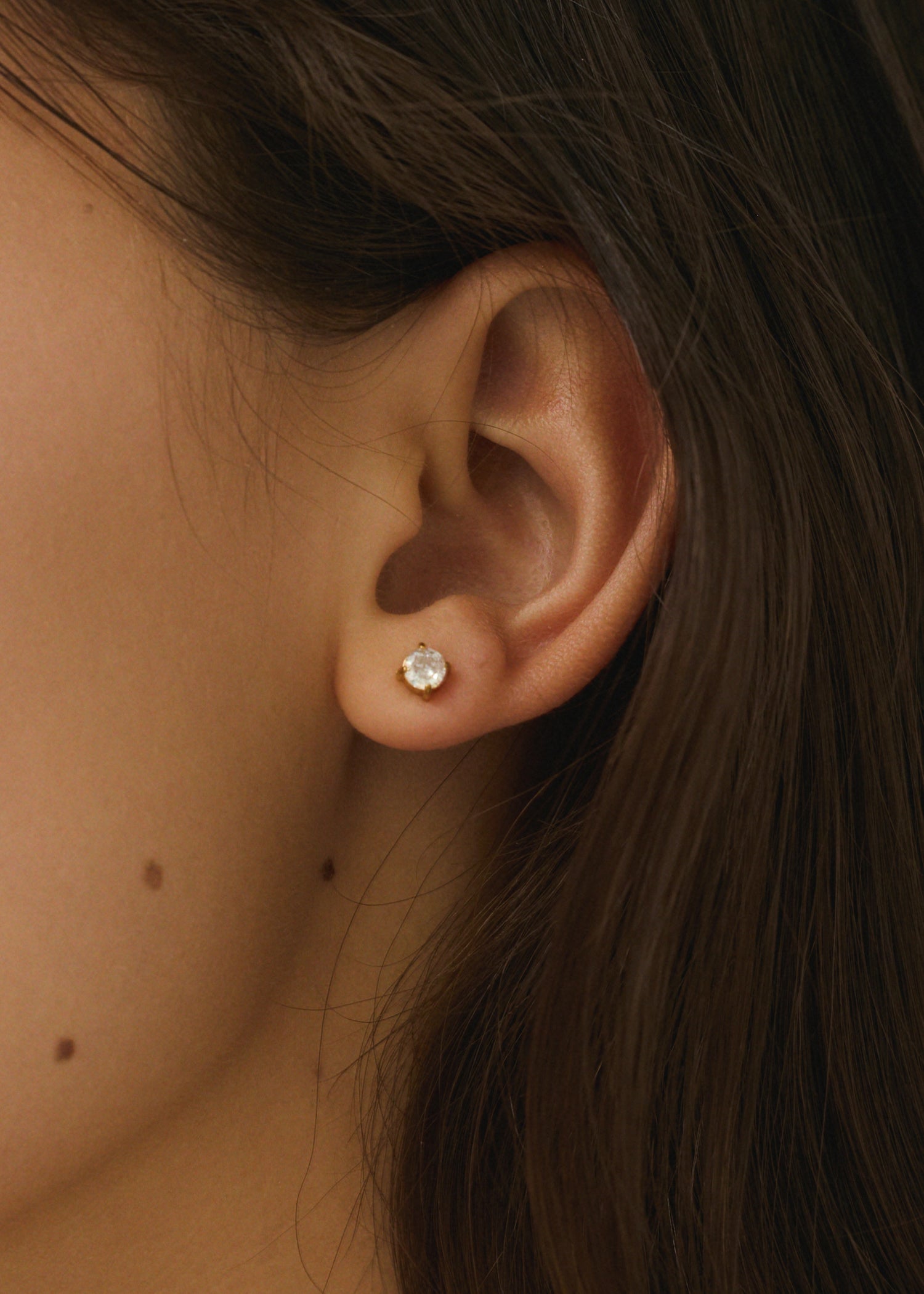 ゴールド]ジルコニアピアス｜金属アレルギー対応アクセサリー｜FLOA