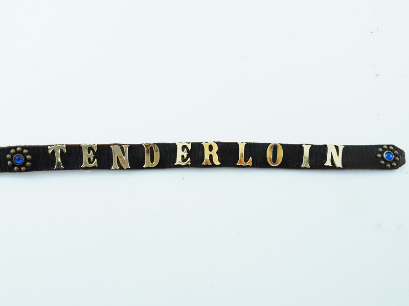 TENDERLOIN×HTC 本店限定 'T-STD BLT'スタッズベルト ナロー ブルー 細