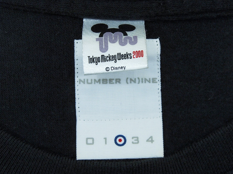NUMBER(N)INE×Disney 'ミッキー マウス'ノースリーブ Tシャツ 2000年