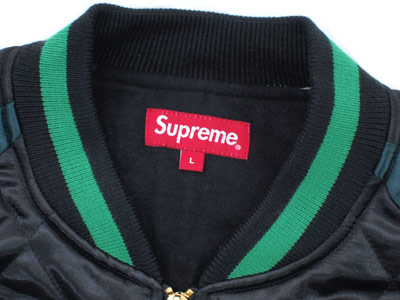 Supreme 'Quilted Satin Bomber'ローズ 薔薇 キルティング サテン