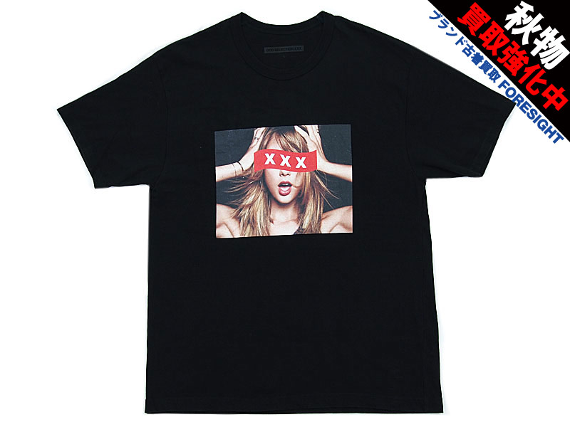 GOD SELECTION XXX 'TAYLOR SWIFT TEE'Tシャツ テイラースウィフト 黒