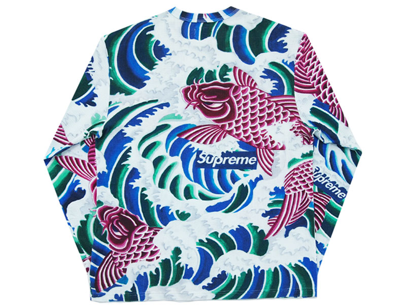 Supreme 'Waves L/S Top'ロングスリーブトップ ウェーブス ロンT 長袖