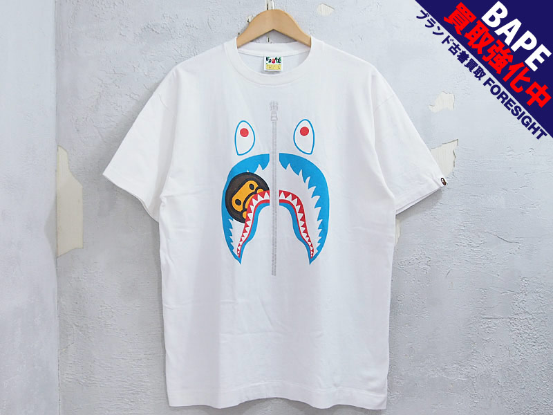 A BATHING APE 'MILO SHARK TEE'Tシャツ マイロ シャーク 白 ホワイト