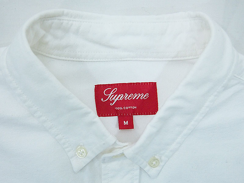 Supreme 'Oxford Shirt'オックスフォードシャツ シュプリーム ホワイト