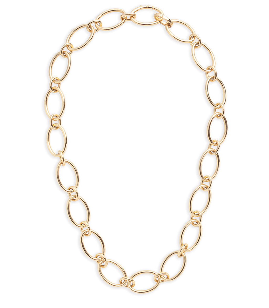 Oval Link Chain Necklace in 18K Yellow Gold | FoundRae