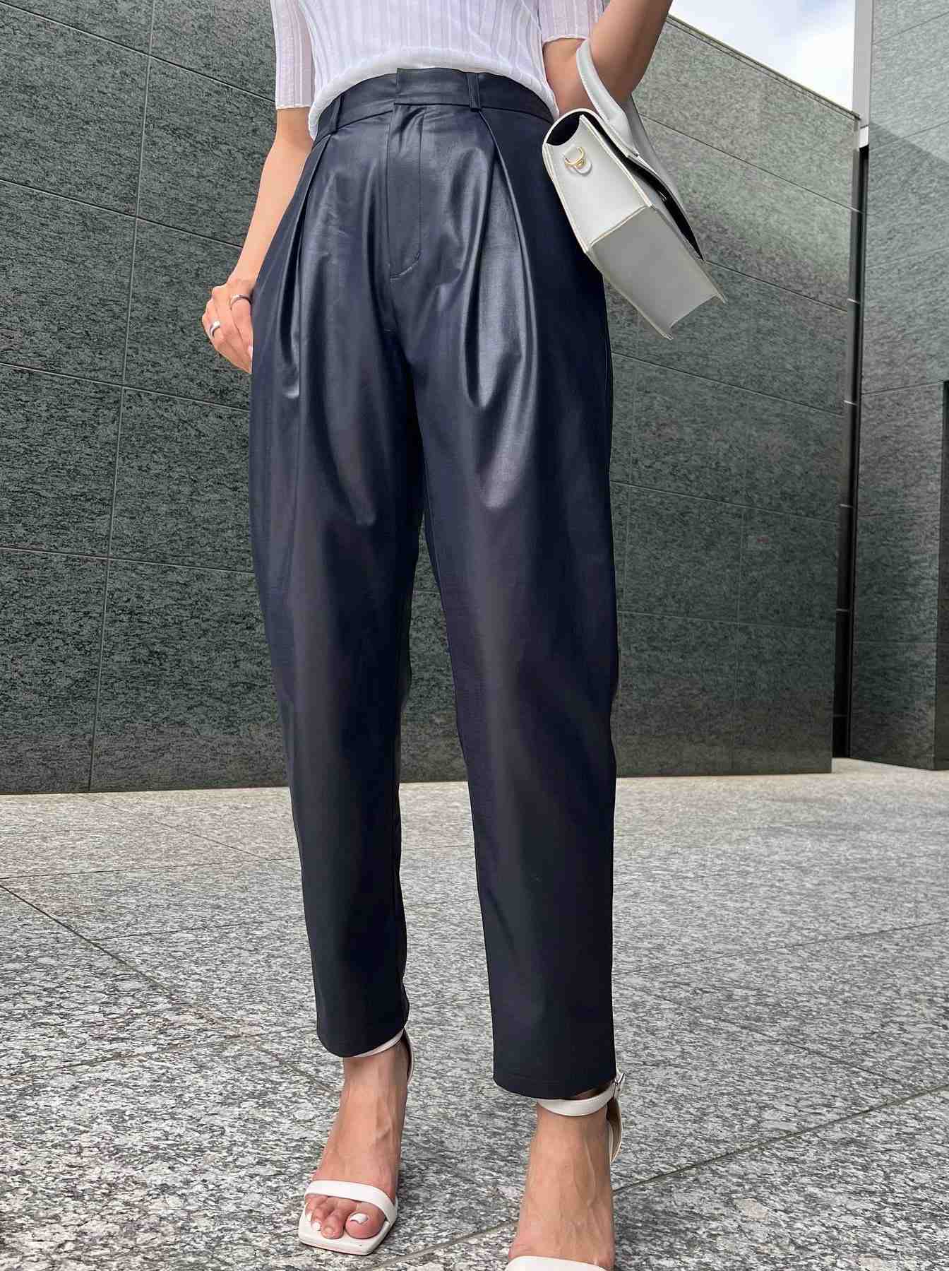 anuans Cross-stacked chintz tapered pants