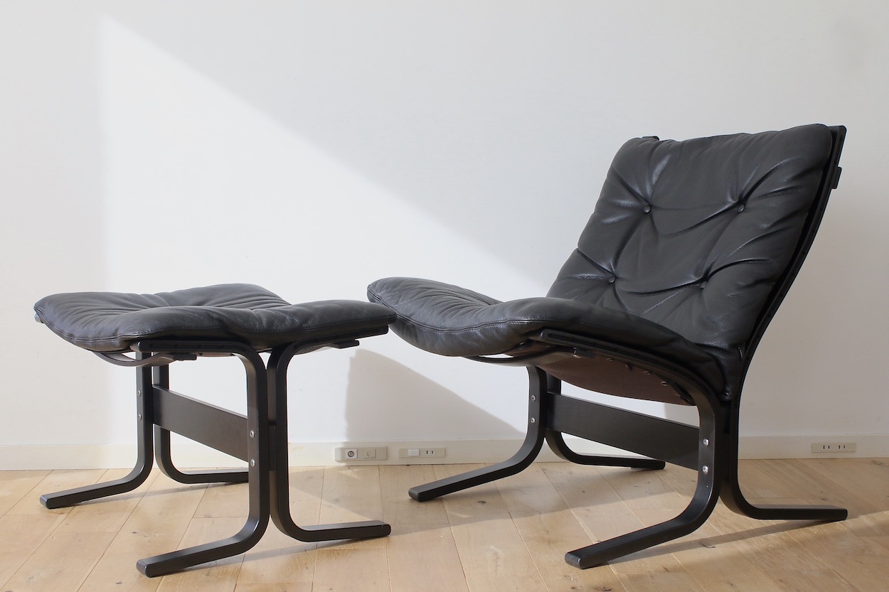 Siesta Lounge chair & Ottomanイングマール・レリング シエスタ