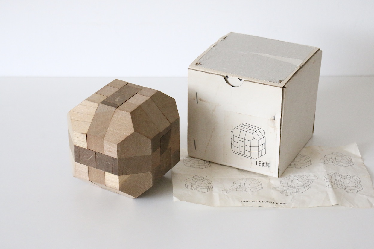 Yamanaka Kumiki Wood Puzzle 山中組木工房 18面体 組み木パズル | FEM