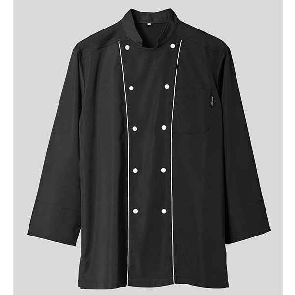 ZERO コックコート ブラック ( 八分袖 )| A-プライス | A-プライス