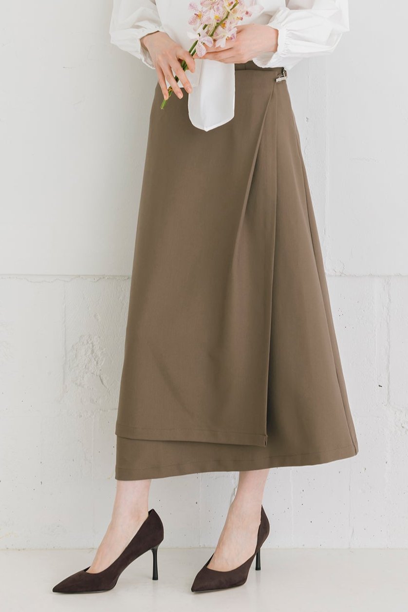 イレギュラーヘムラップ風スカート NS-252 – ATELIER N'S