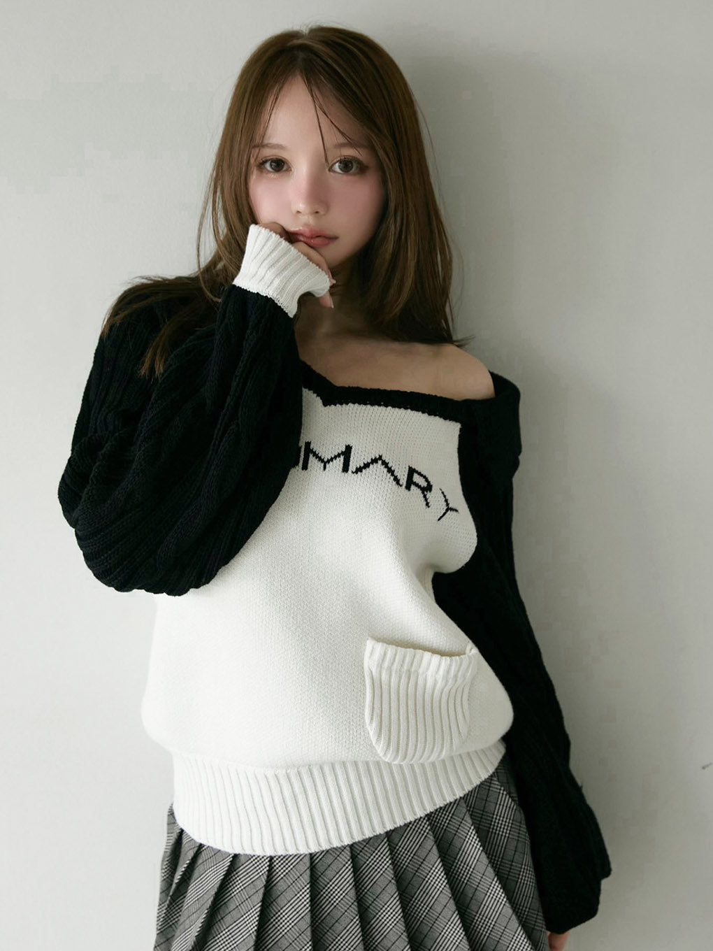 andmary Marie knit tops black