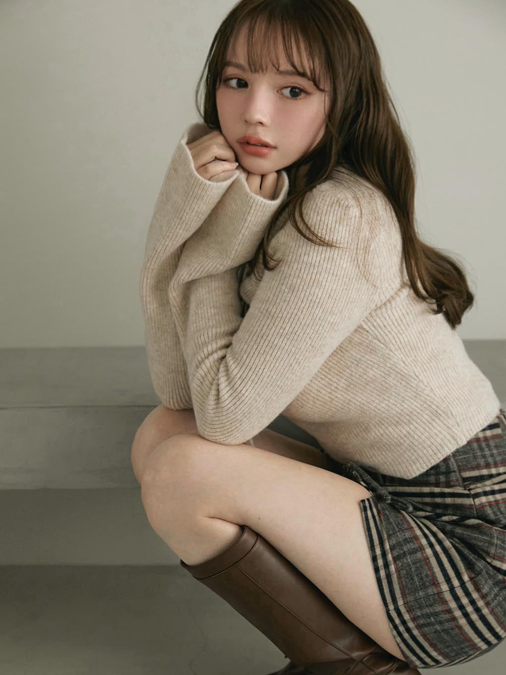 ANDMARY】Anita ribbon knit tops