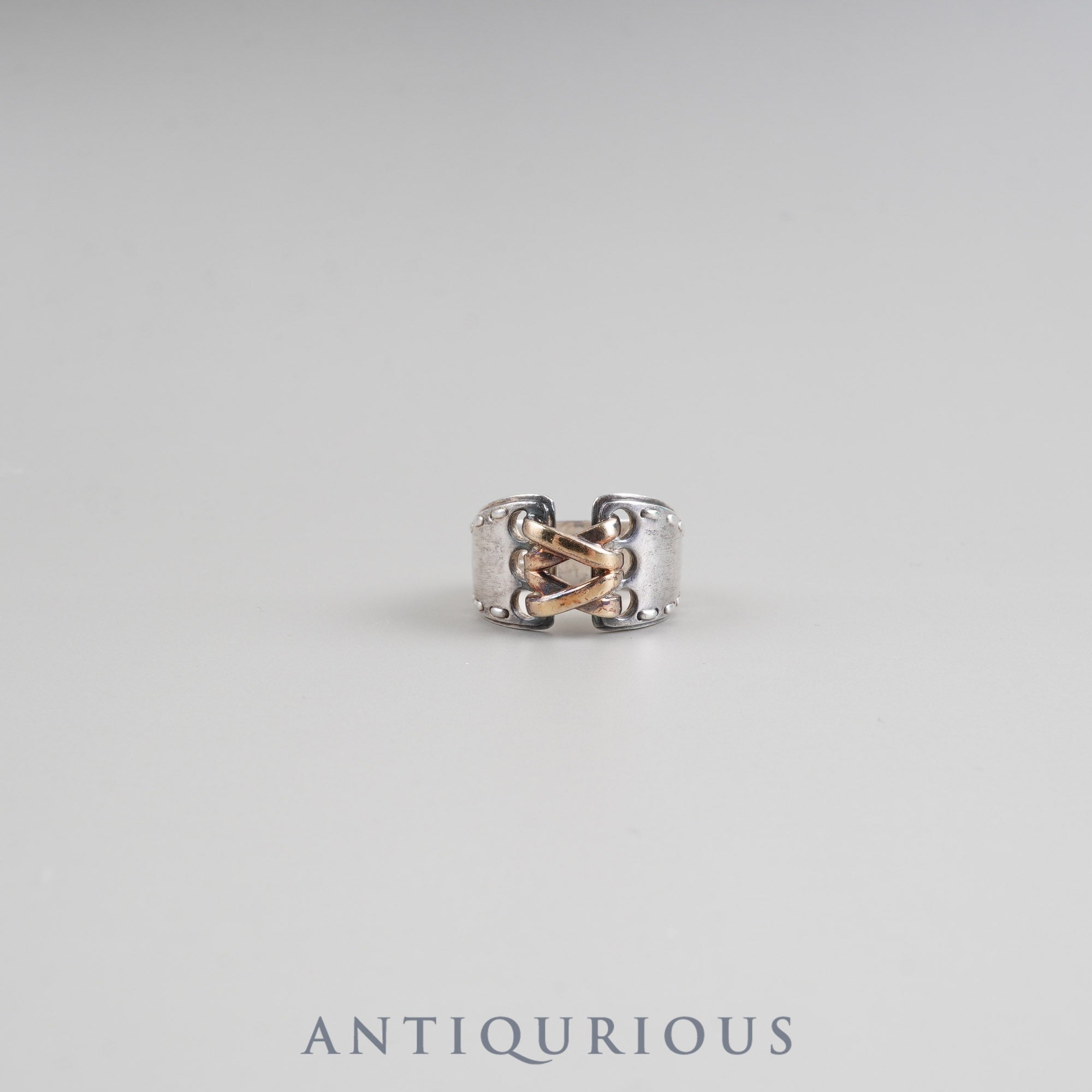 エルメス リング メキシコ コルセット ダブル SV925/750 #52 11.5号