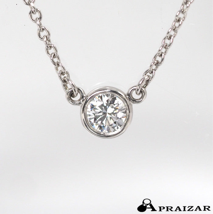 Tiffany & Co. ティファニー Pt950 バイザヤード ダイヤ ネックレス