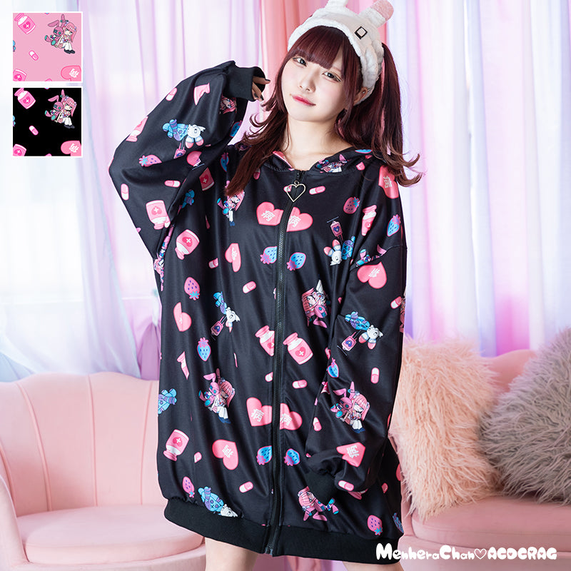 P Menhera-chan Mill Nero Zip Hoodie – ACDC RAG