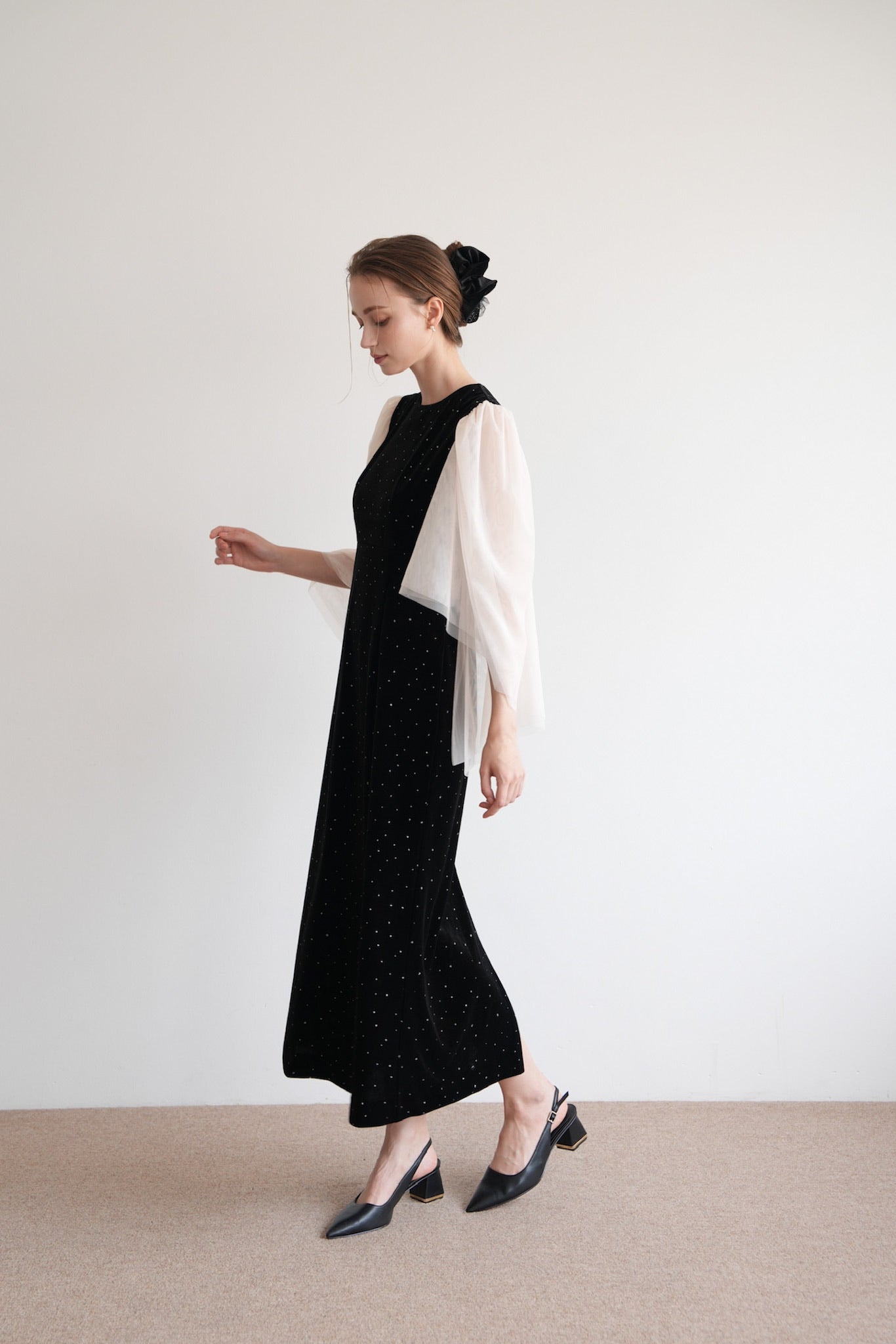 velour dot long dress – Acka online store