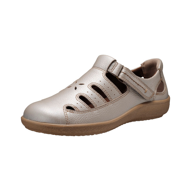 アキレス・ソルボ C 553 シルバー｜牛革3Eサンダル風スリッポン