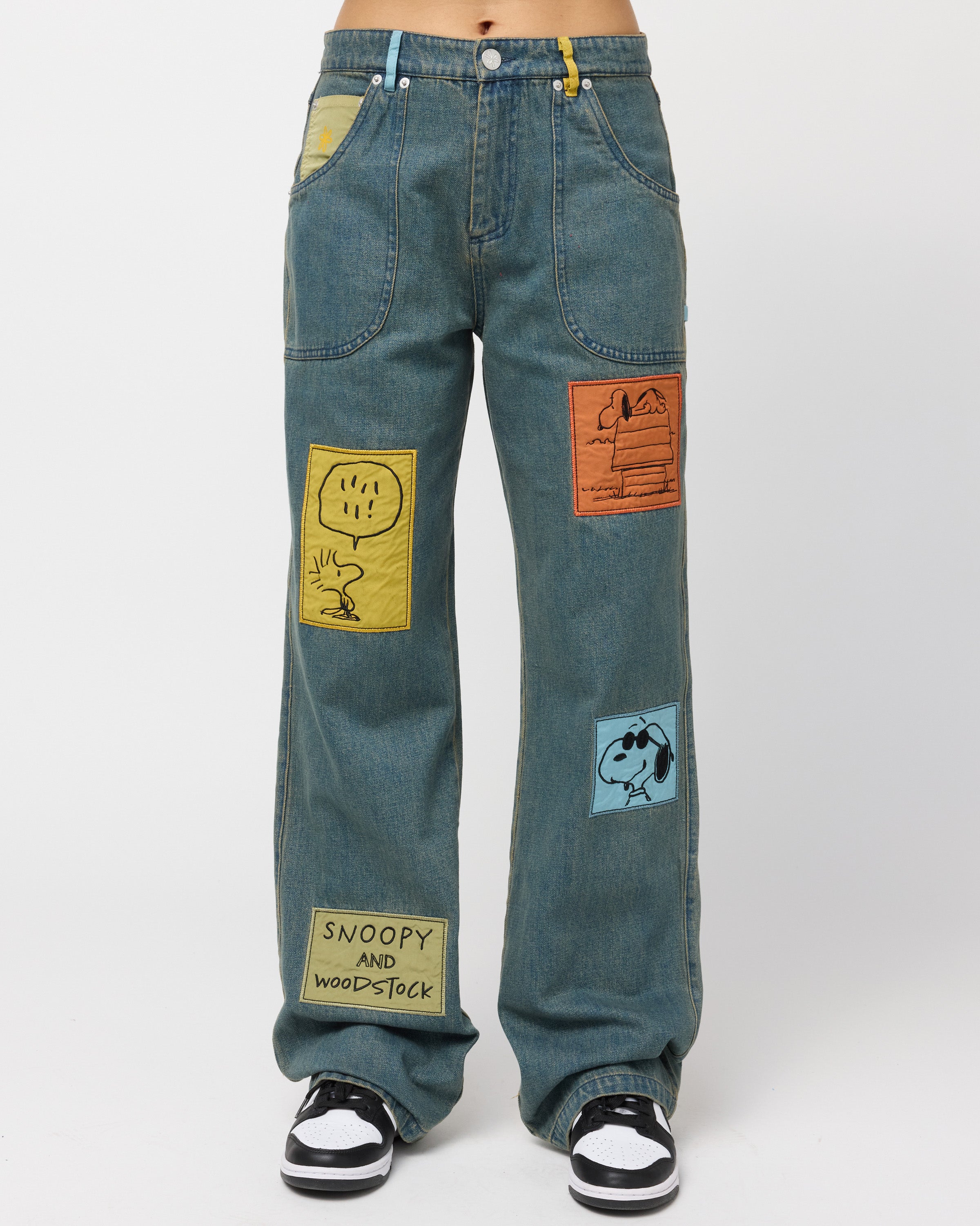 Snoopy & Woodstock Denim Pants – Samii Ryan