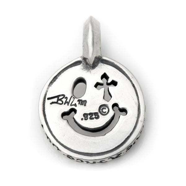 Happy Face with Cross Eye Charm - Bill Wall Leather Inc.