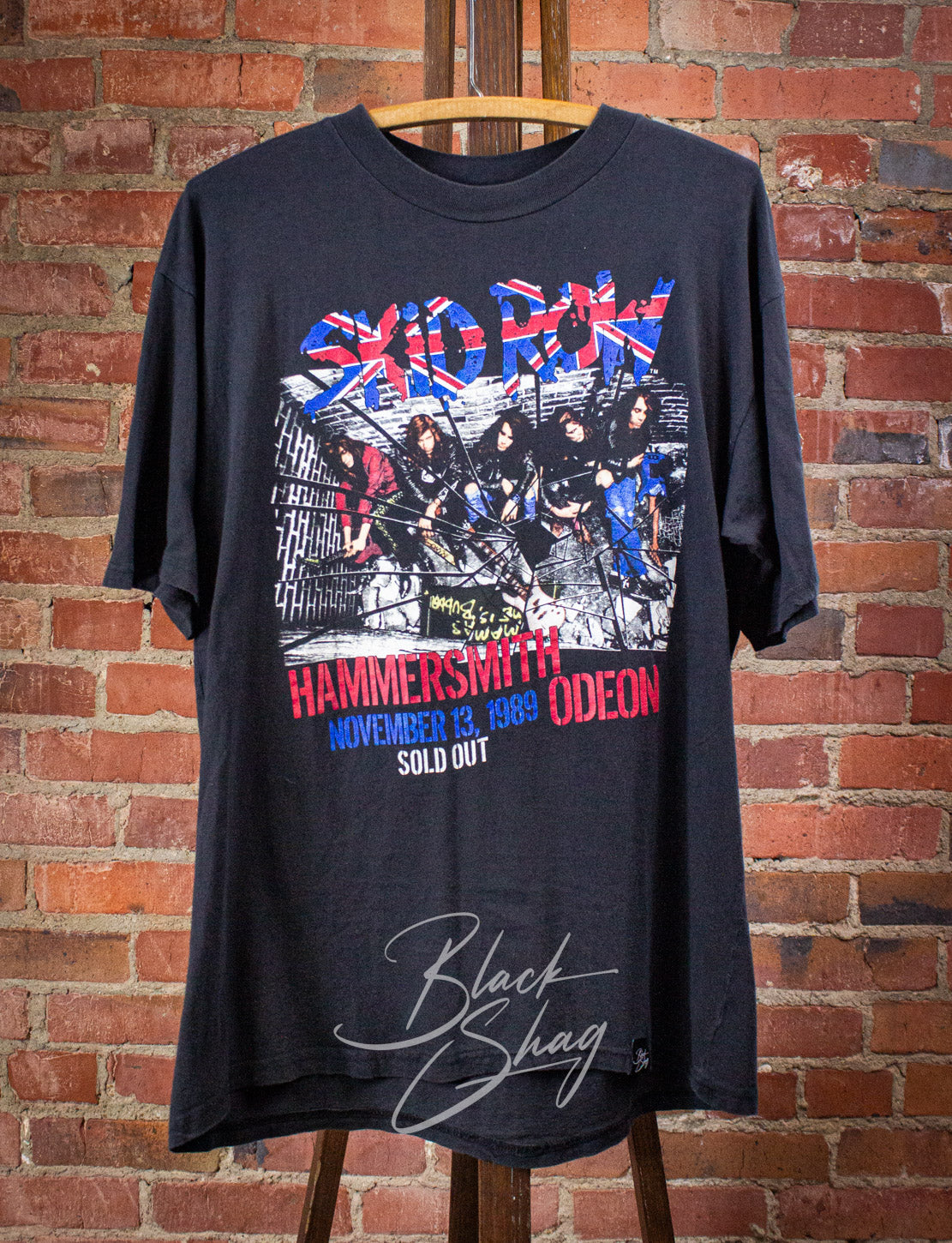 Vintage Skid Row Hammersmith Concert T Shirt 1989 Black Large