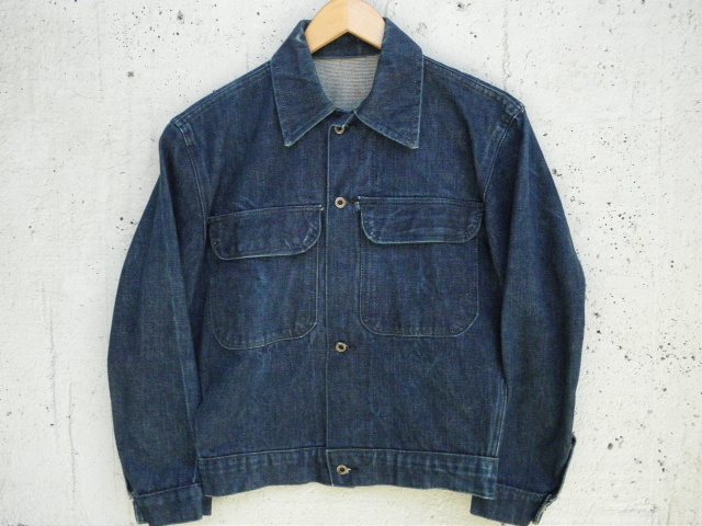 1940年代 デニムカバーオールジャケット ショート丈（月桂樹ボタン