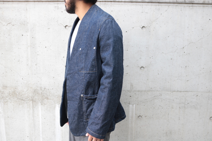 18AW “Maison Margiela” DENIM NO COLLAR JACKET | ShelterII BLOG