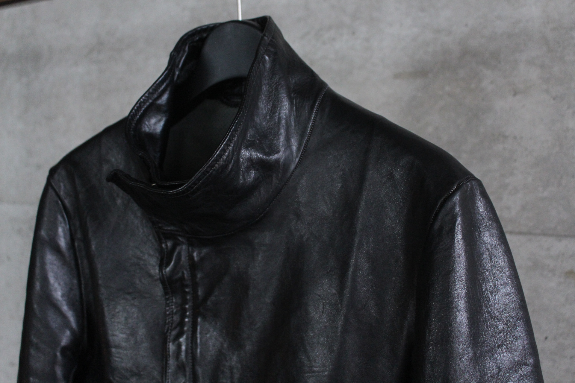 HIGH NECK LEATHER JACKET / CAROL CHRISTIAN POELL | ShelterII BLOG