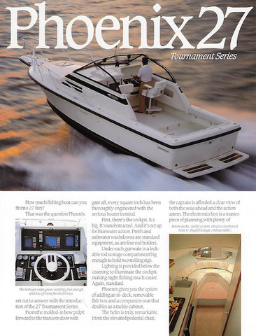 Phoenix 27 Tournament Series Brochure – SailInfo I boatbrochure.com