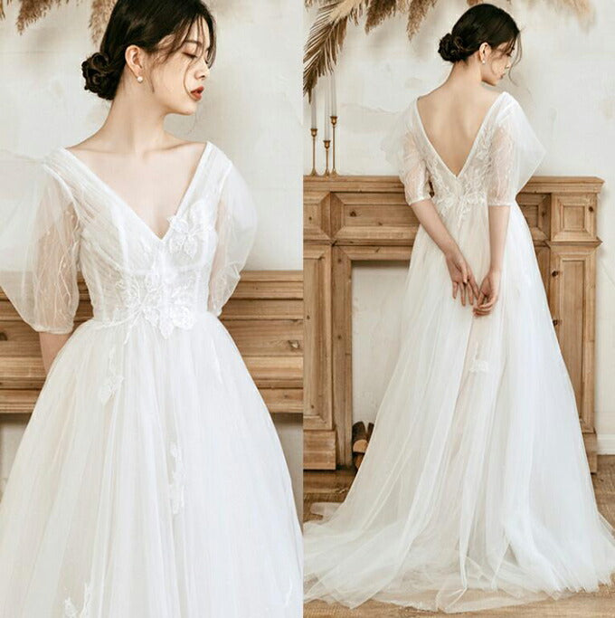 ur57】グリッターチュールレースプリンセスドレス プリンセスライン