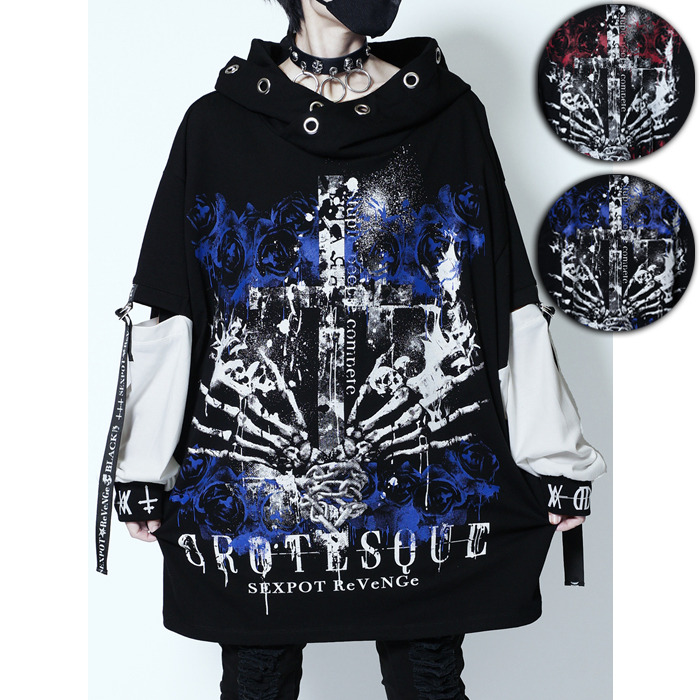 SEXPOT ReVeNGe】 GROTESQUE PUNKISH HIGH NECK デザイン カットソー