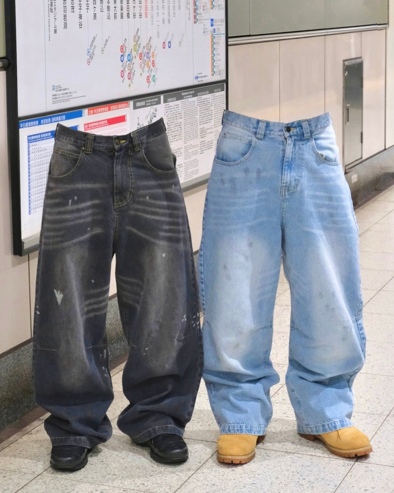 Washed baggy denim – BELVET