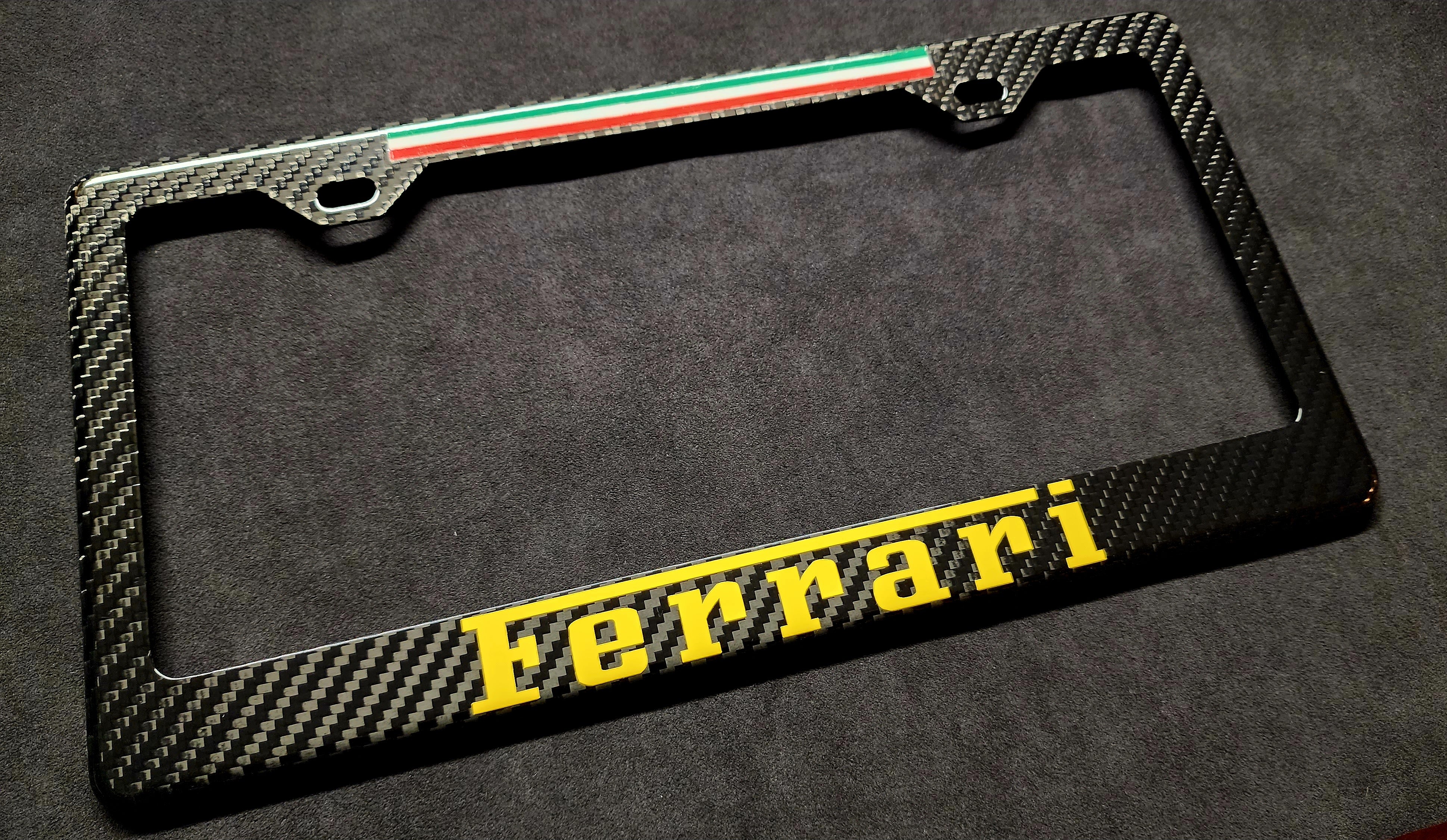 Ferrari Carbon Fiber License Plate Frame – JT's Custom Creations