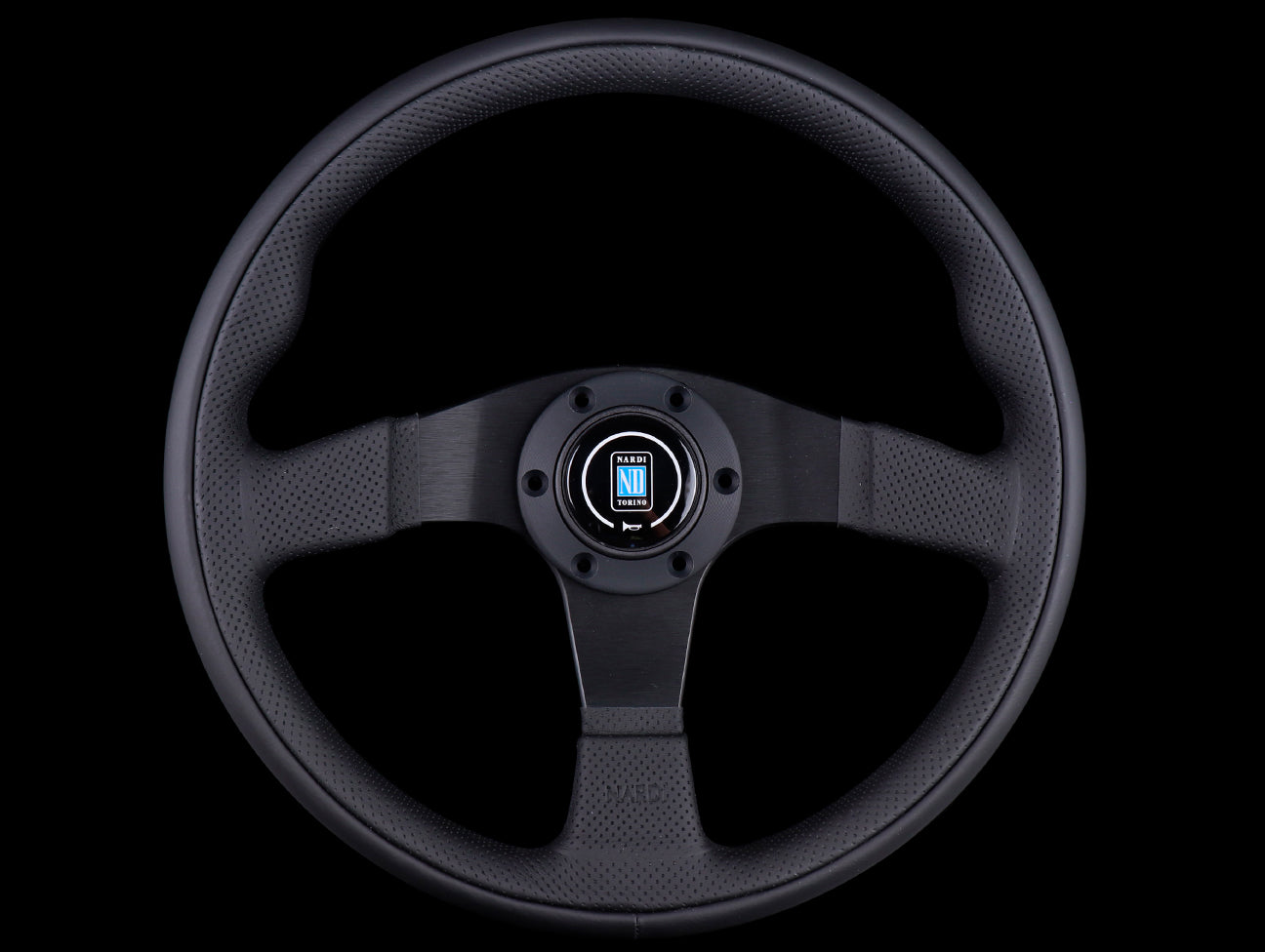Nardi Twin Line 350mm Steering Wheel - Black Leather Combo - JHPUSA