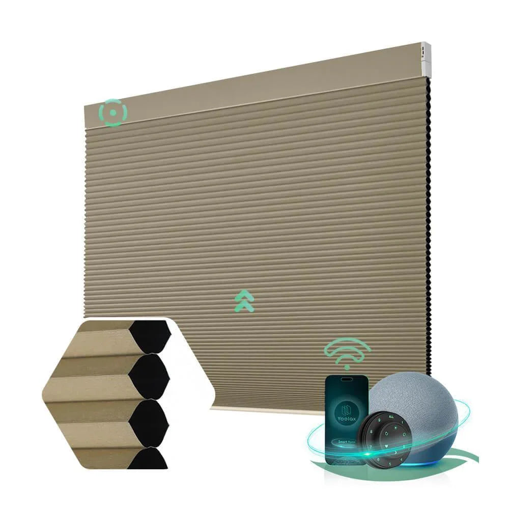 Yoolax 電動 オーダー ハニカムスクリーン | 断熱保温・完全遮光