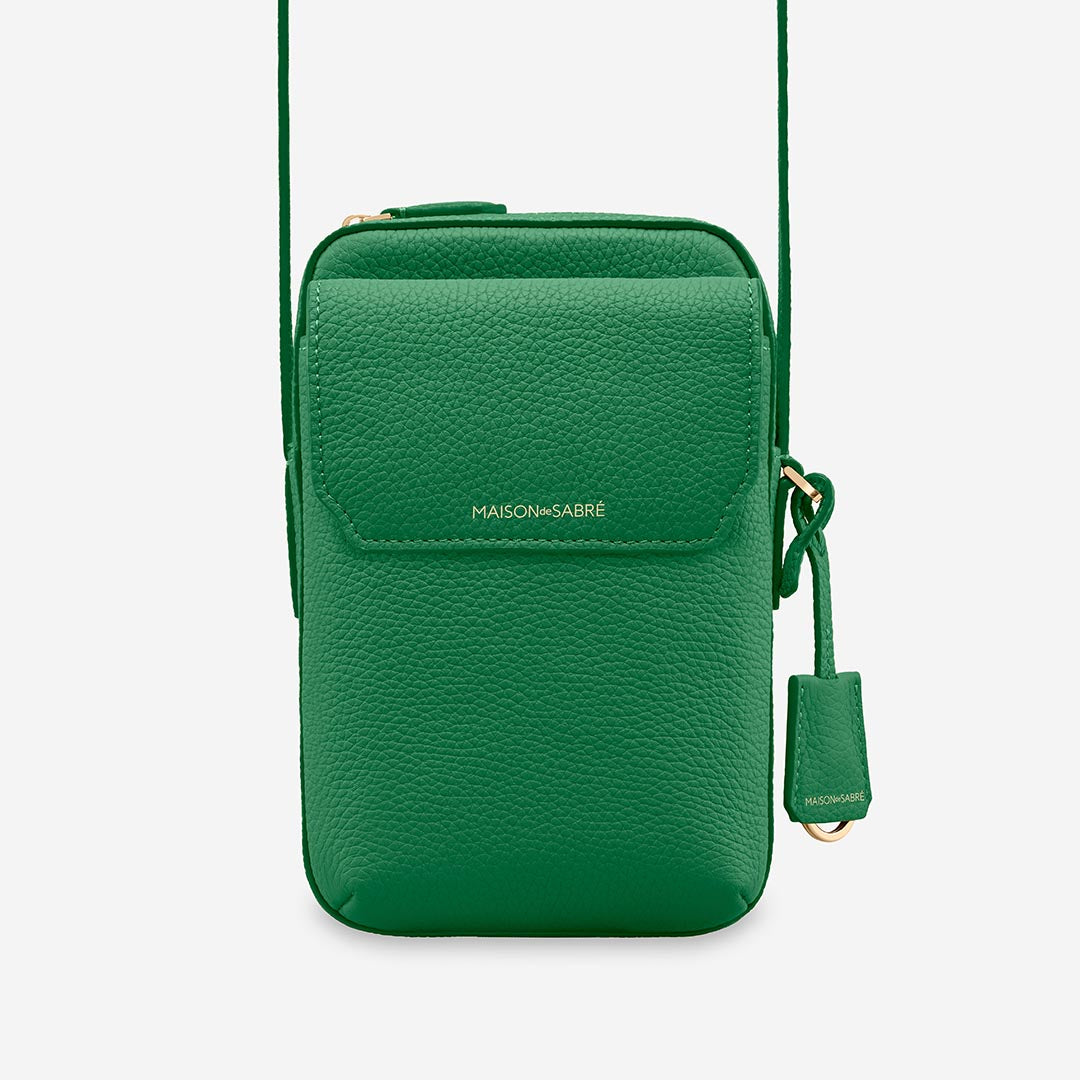 ジップスマホポーチ - Emerald Green – MAISON de SABRÉ