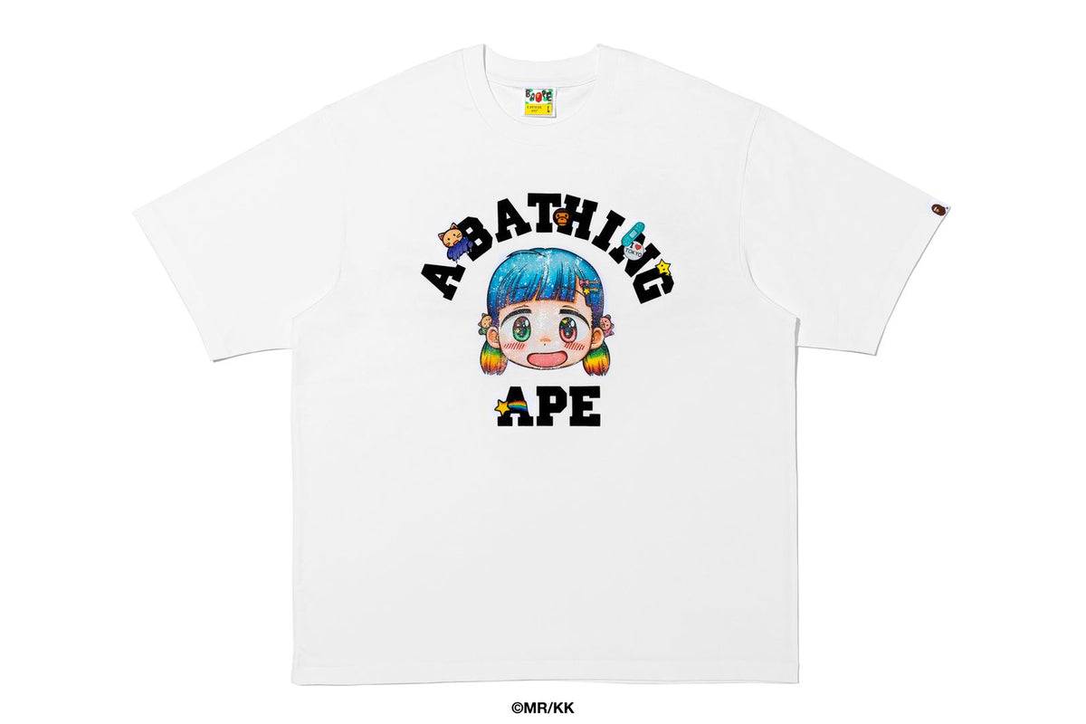 BAPE X MR. 】COLLEGE RELAXED FIT TEE | bape.com