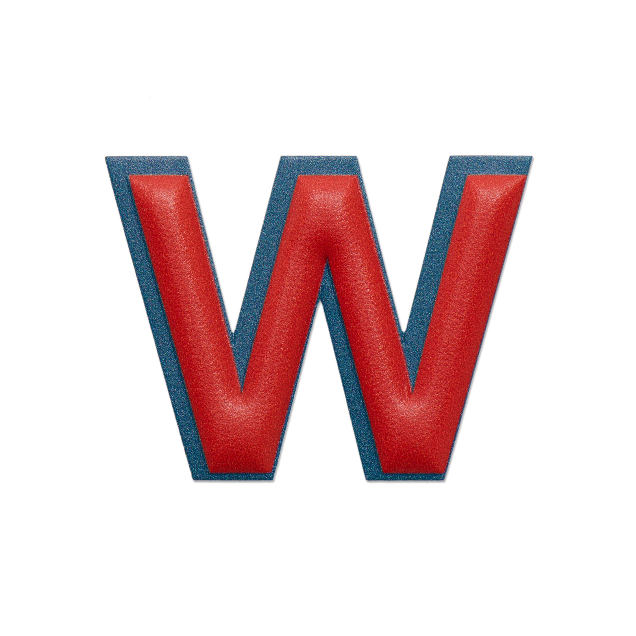 W アルファベット レザーステッカー レッド | グローブ・トロッター