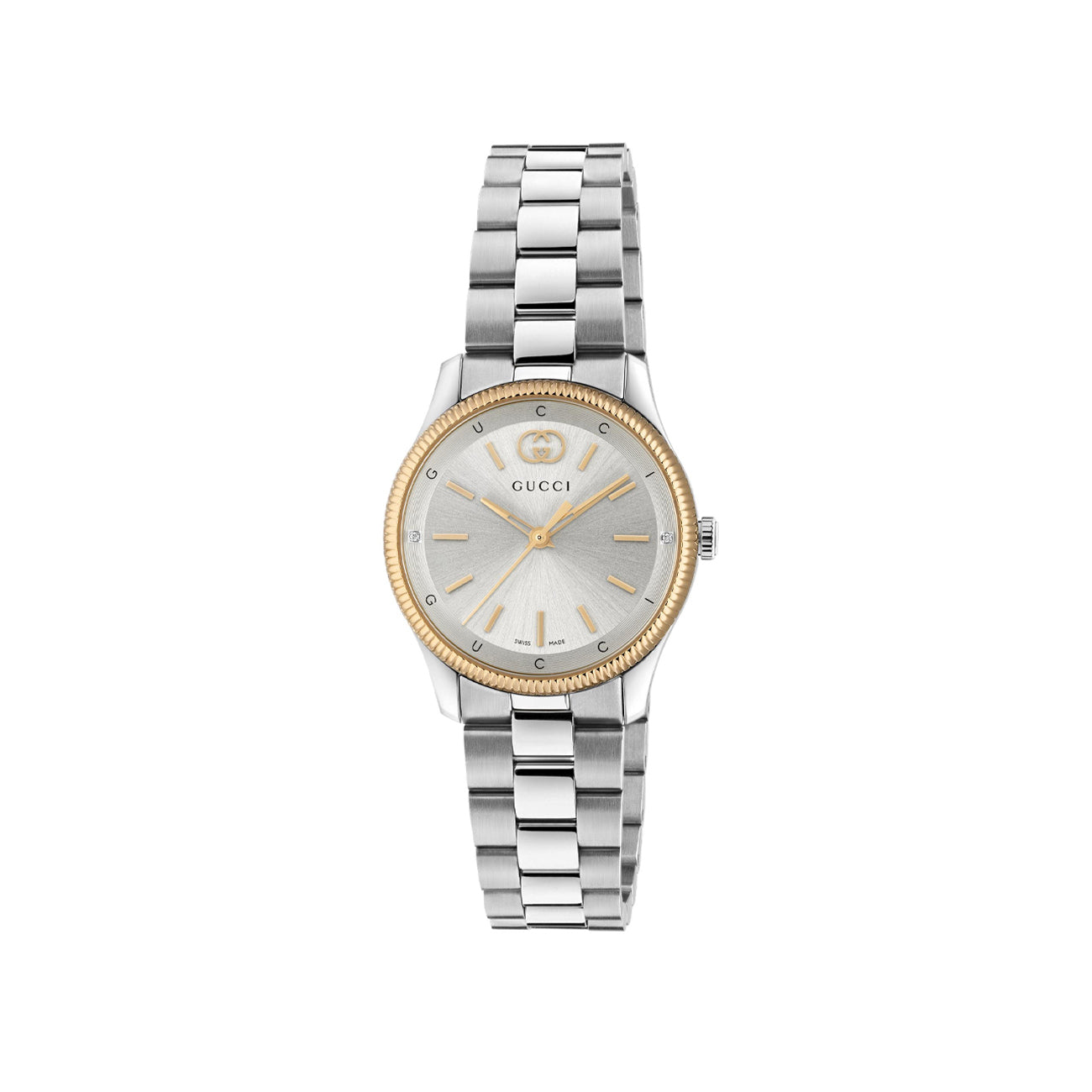 Gucci G-Timeless Silver Dial on Steel Bracelet - 29mm | YA1265070