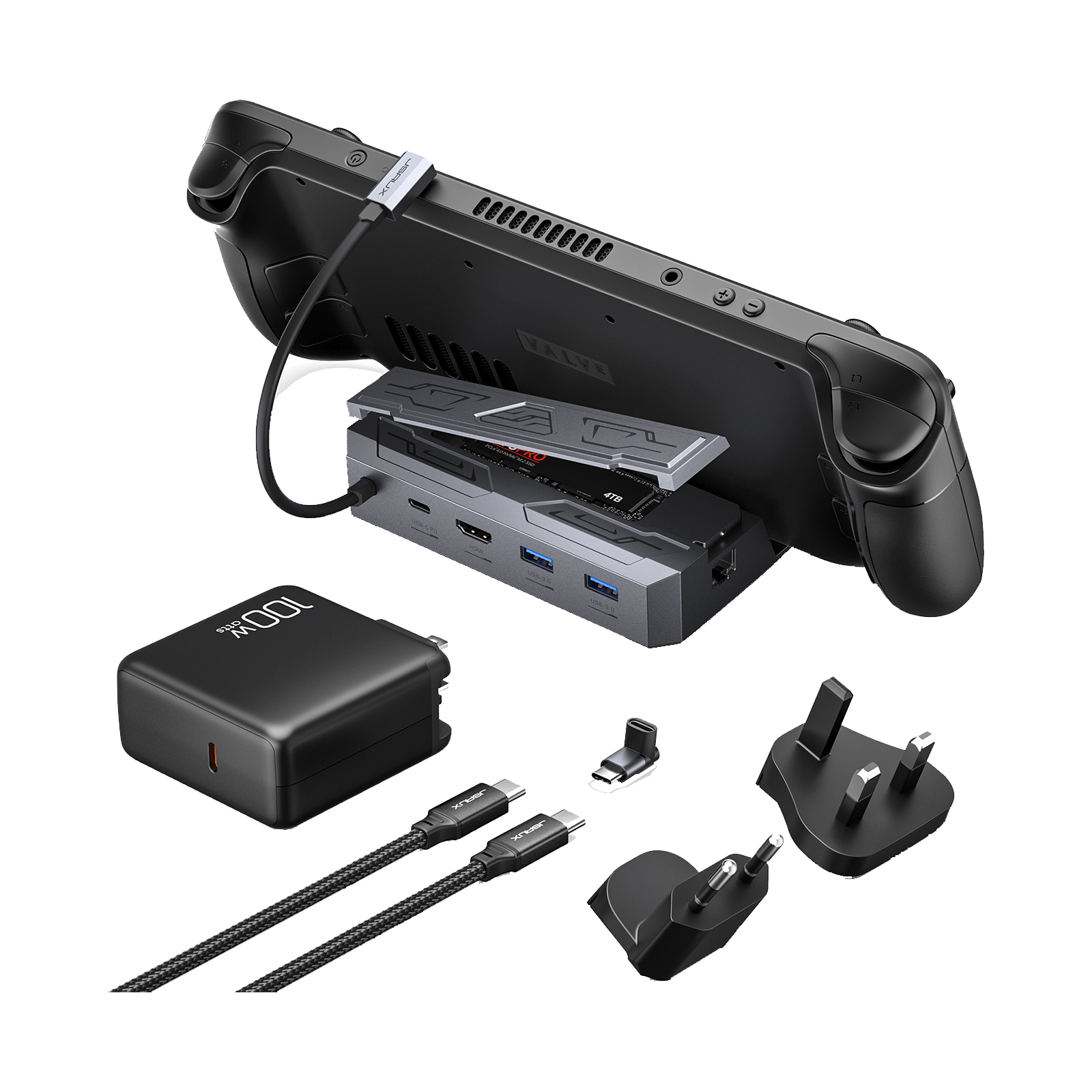 M.2 SSDエンクロージャを備えた6-in-1ドッキングステーション