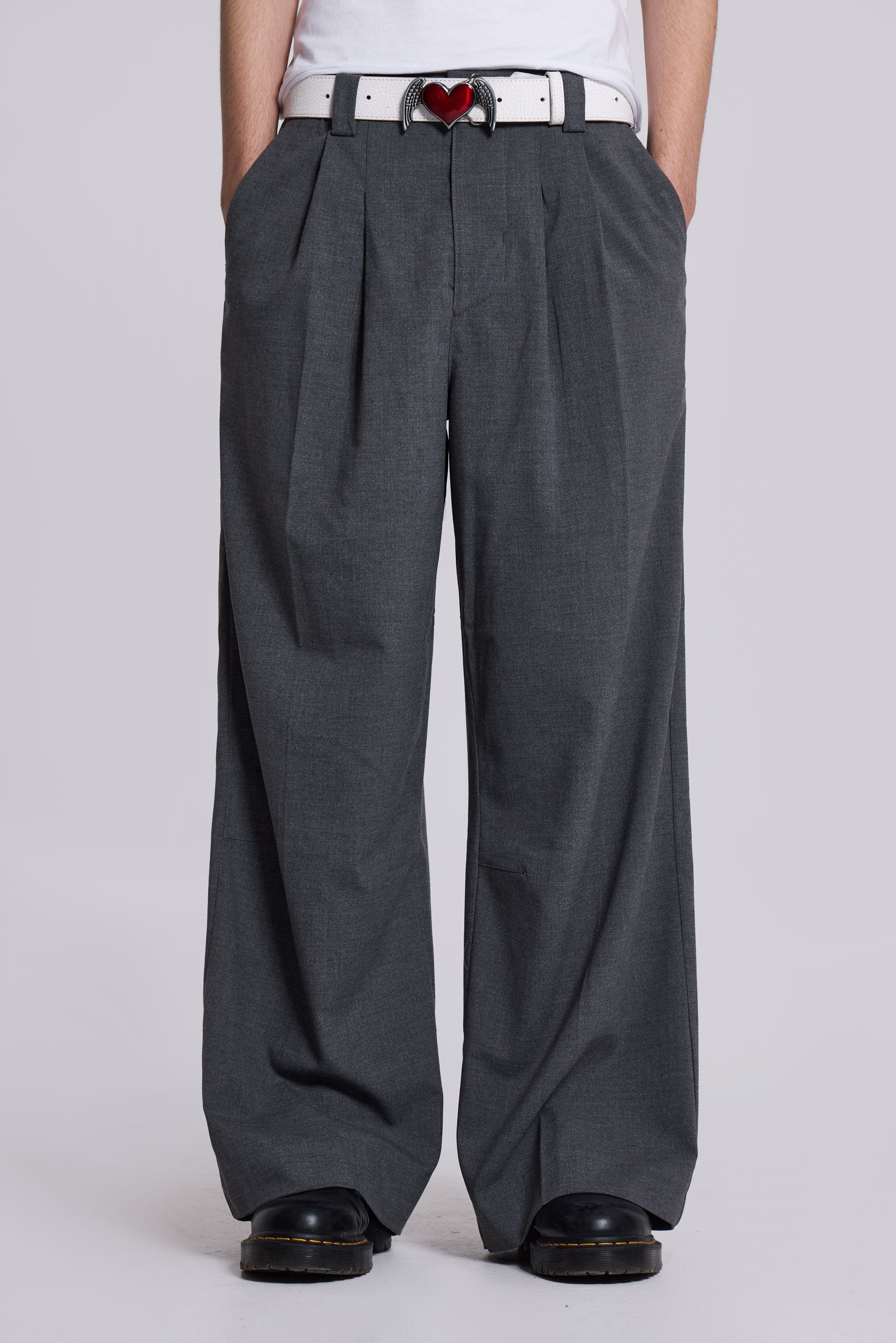 Shop Goliath Grey Suit Pants | Jaded London | Clothing