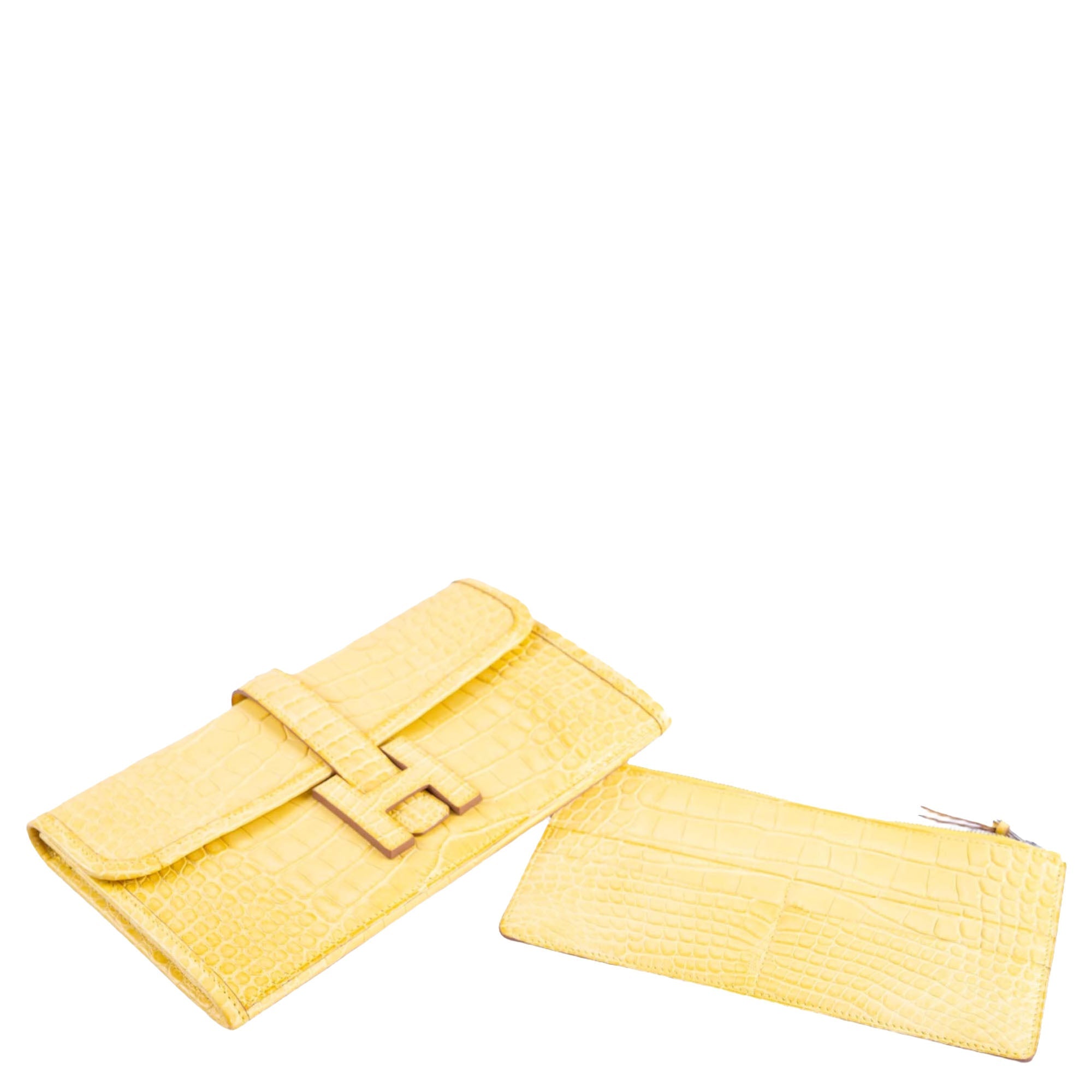 Hermès Jige Duo Mimosa Matte Alligator | JANEFINDS